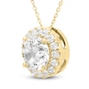 Thumbnail Image 2 of Brilliant Moments Diamond Halo Necklace 3 ct tw 14K Yellow Gold 18&quot;