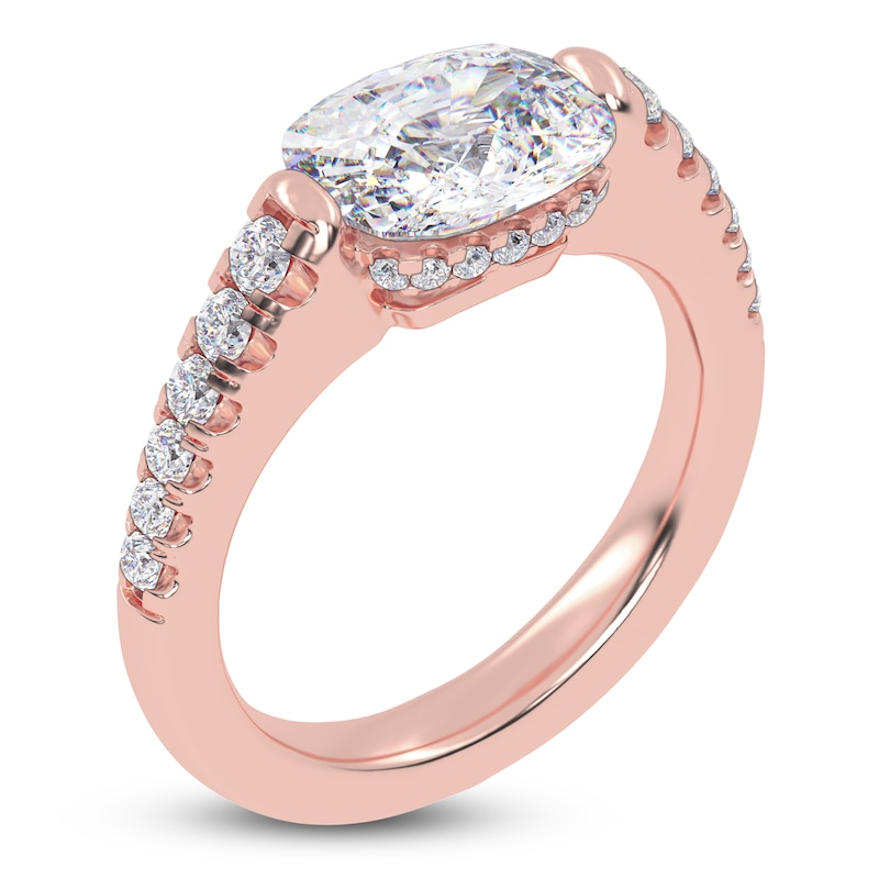 Main Image 2 of Elongated Cushion-Cut Created By Jared Studio Lab-Created Diamond Engagement Ring 2-1/3 ct tw 14K Rose Gold