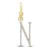 Thumbnail Image 1 of Charm'd by Lulu Frost Diamond Letter N Charm 1/8 ct tw Pavé Round 10K Yellow Gold