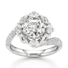 Thumbnail Image 1 of J'Lure Octagon Step-Cut Lab-Created Diamond Halo Bypass Engagement Ring 3-1/6 ct tw 18K White Gold