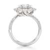 Thumbnail Image 2 of J'Lure Octagon Step-Cut Lab-Created Diamond Halo Bypass Engagement Ring 3-1/6 ct tw 18K White Gold