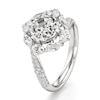 Thumbnail Image 4 of J'Lure Octagon Step-Cut Lab-Created Diamond Halo Bypass Engagement Ring 3-1/6 ct tw 18K White Gold