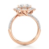 Thumbnail Image 2 of J'Lure Octagon Step-Cut Lab-Created Diamond Halo Bypass Engagement Ring 3-1/6 ct tw 18K Rose Gold