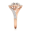 Thumbnail Image 3 of J'Lure Octagon Step-Cut Lab-Created Diamond Halo Bypass Engagement Ring 3-1/6 ct tw 18K Rose Gold