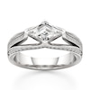 Thumbnail Image 1 of J'Lure Lab-Created Diamond Lozenge Step-Cut Engagement Ring 1-3/8 ct tw 18K White Gold