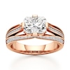 Thumbnail Image 1 of J'Lure Lab-Created Diamond Radiant Brilliant-Cut Engagement Ring 2-3/8 ct tw 18K Rose Gold