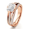 Thumbnail Image 4 of J'Lure Lab-Created Diamond Radiant Brilliant-Cut Engagement Ring 2-3/8 ct tw 18K Rose Gold