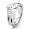 Thumbnail Image 4 of J'Lure Lab-Created Diamond Trillion Curved Brilliant-Cut Engagement Ring 3-3/8 ct tw 18K White Gold