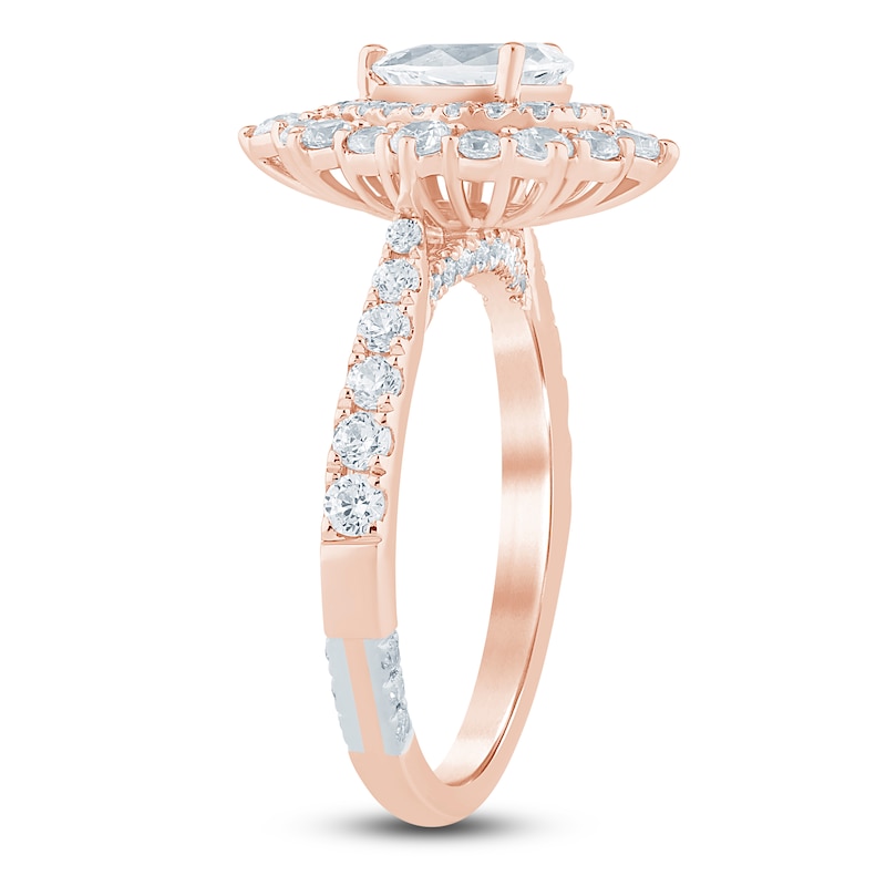 Main Image 2 of Pnina Tornai Pear-Shaped Diamond Double Halo Engagement Ring 1-5/8 ct tw 14K Rose Gold