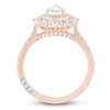 Thumbnail Image 4 of Pnina Tornai Pear-Shaped Diamond Double Halo Engagement Ring 1-5/8 ct tw 14K Rose Gold