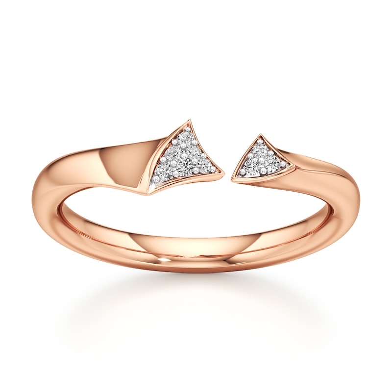 Main Image 1 of J'Lure Lab-Created Diamond Wedding Band 1/20 ct tw 18K Rose Gold