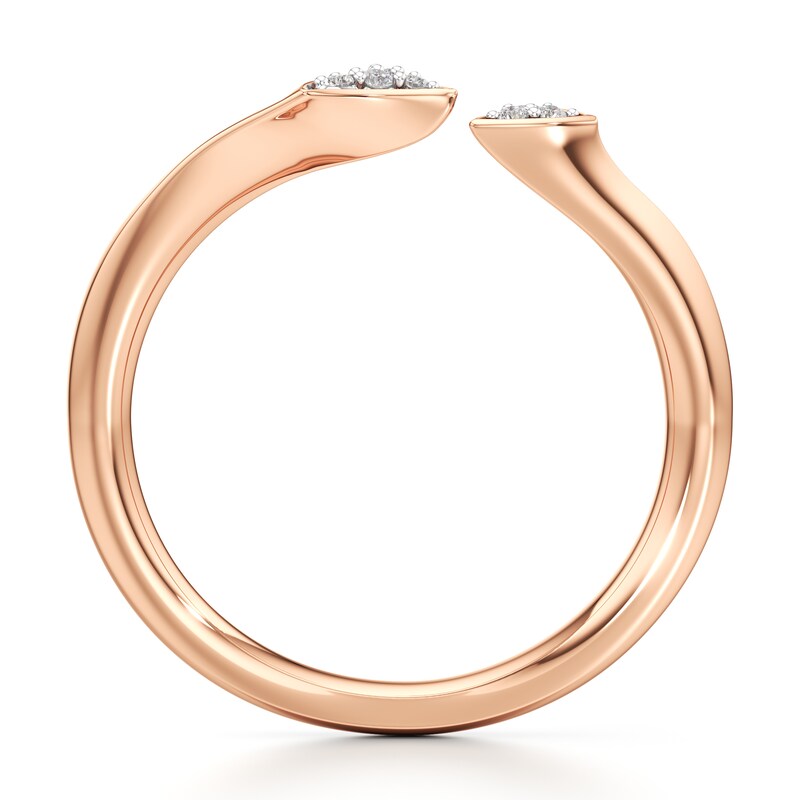 Main Image 2 of J'Lure Lab-Created Diamond Wedding Band 1/20 ct tw 18K Rose Gold