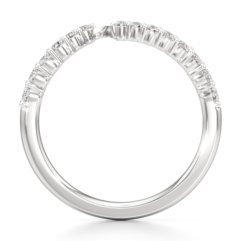 Main Image 2 of J'Lure Lab-Created Diamond Contour Wedding Band 1/3 ct tw 18K White Gold