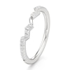 Thumbnail Image 4 of J'Lure Lab-Created Diamond Angled Contour Wedding Band 1/5 ct tw 18K White Gold