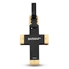 Thumbnail Image 3 of Baraka Men's Black Diamond Cross Charm 5/8 ct tw Black Ion-Plated Stainless Steel & 18K Yellow Gold