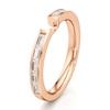 Thumbnail Image 4 of J'Lure Baguette-Cut Lab-Created Diamond Contour Wedding Band 1/3 ct tw 18K Rose Gold