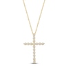 Thumbnail Image 1 of Lab-Created Diamond Cross Necklace 1/2 ct tw 14K Yellow Gold 18&quot;