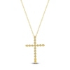 Thumbnail Image 3 of Lab-Created Diamond Cross Necklace 1/2 ct tw 14K Yellow Gold 18&quot;