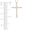 Thumbnail Image 4 of Lab-Created Diamond Cross Necklace 1/2 ct tw 14K Yellow Gold 18&quot;