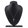 Thumbnail Image 5 of Lab-Created Diamond Cross Necklace 1 ct tw 14K Rose Gold 18&quot;