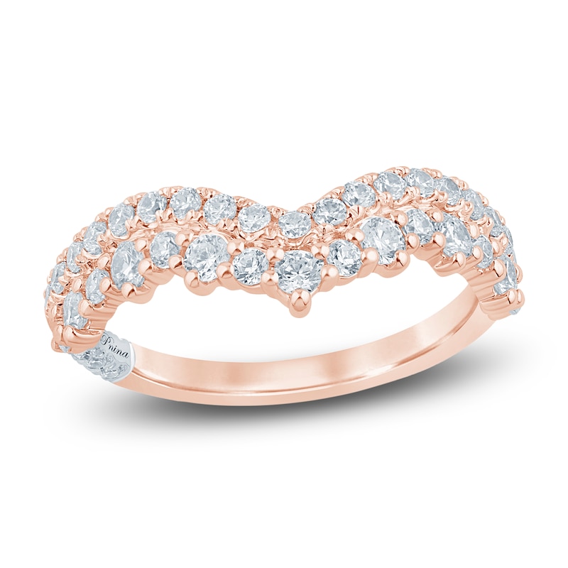 Main Image 1 of Pnina Tornai Diamond Two-Row Contour Anniversary Ring 3/4 ct tw 14K Rose Gold