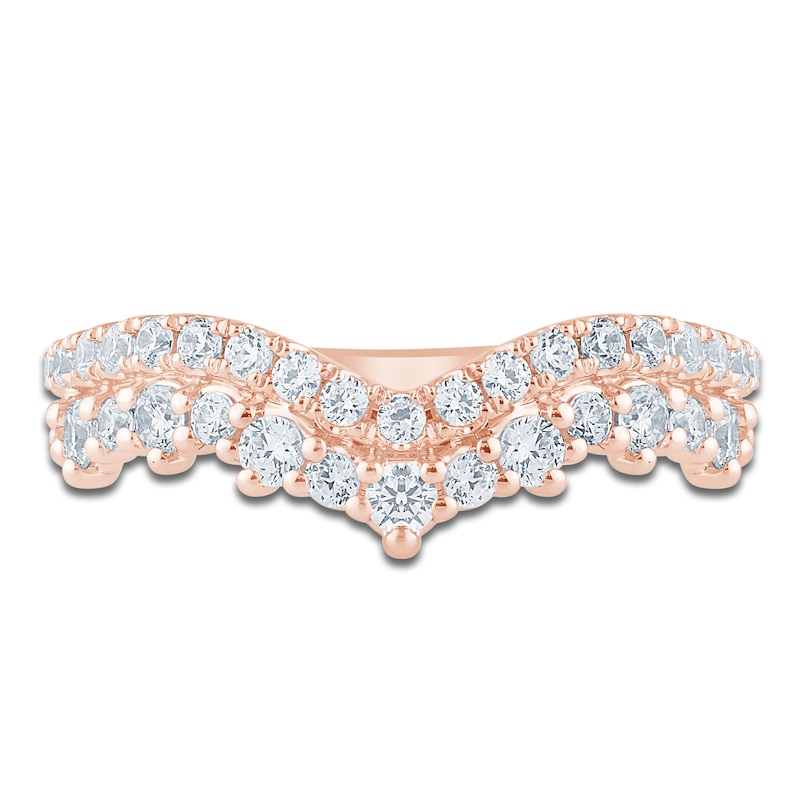 Main Image 3 of Pnina Tornai Diamond Two-Row Contour Anniversary Ring 3/4 ct tw 14K Rose Gold