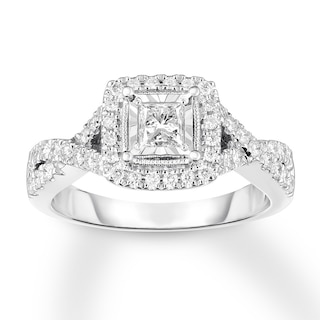 Diamond Engagement Ring 3/4 ct tw Princess-cut 14K White Gold | Jared