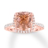 Thumbnail Image 0 of Morganite Engagement Ring 1/3 carat tw Diamonds 14K Rose Gold
