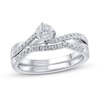 Thumbnail Image 1 of Diamond Bridal Set 5/8 ct tw Round 14K White Gold