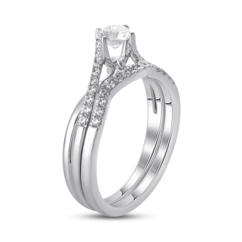 Main Image 2 of Diamond Bridal Set 5/8 ct tw Round 14K White Gold