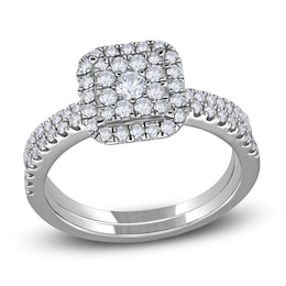 Diamond Bridal Set 5/8 ct tw Round 14K White Gold