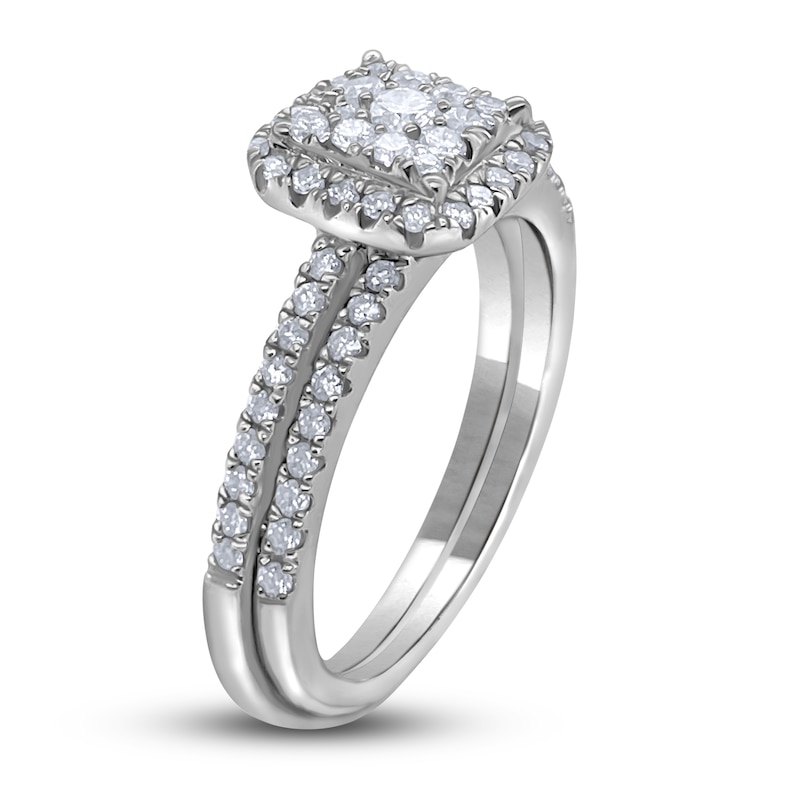 Main Image 2 of Diamond Bridal Set 5/8 ct tw Round 14K White Gold