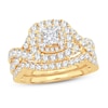 Thumbnail Image 1 of Diamond Bridal Set 1-7/8 ct tw Round/Princess 14K Yellow Gold