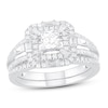 Thumbnail Image 1 of Diamond Bridal Set 1 ct tw Princess, Baguette & Round 14K White Gold