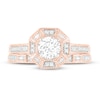 Thumbnail Image 2 of Diamond Bridal Set 5/8 ct tw Round/Baguette 14K Rose Gold