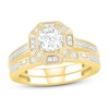 Thumbnail Image 0 of Diamond Bridal Set 5/8 ct tw Round/Baguette 14K Yellow Gold
