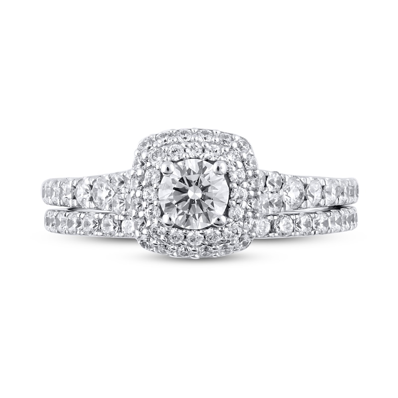 Main Image 3 of Diamond Bridal Set 1-1/4 ct tw Round 14K White Gold