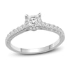 Thumbnail Image 1 of Diamond Bridal Set 1 ct tw Round/Princess 14K White Gold