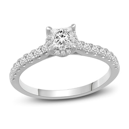 Diamond Bridal Set 1 ct tw Round/Princess 14K White Gold