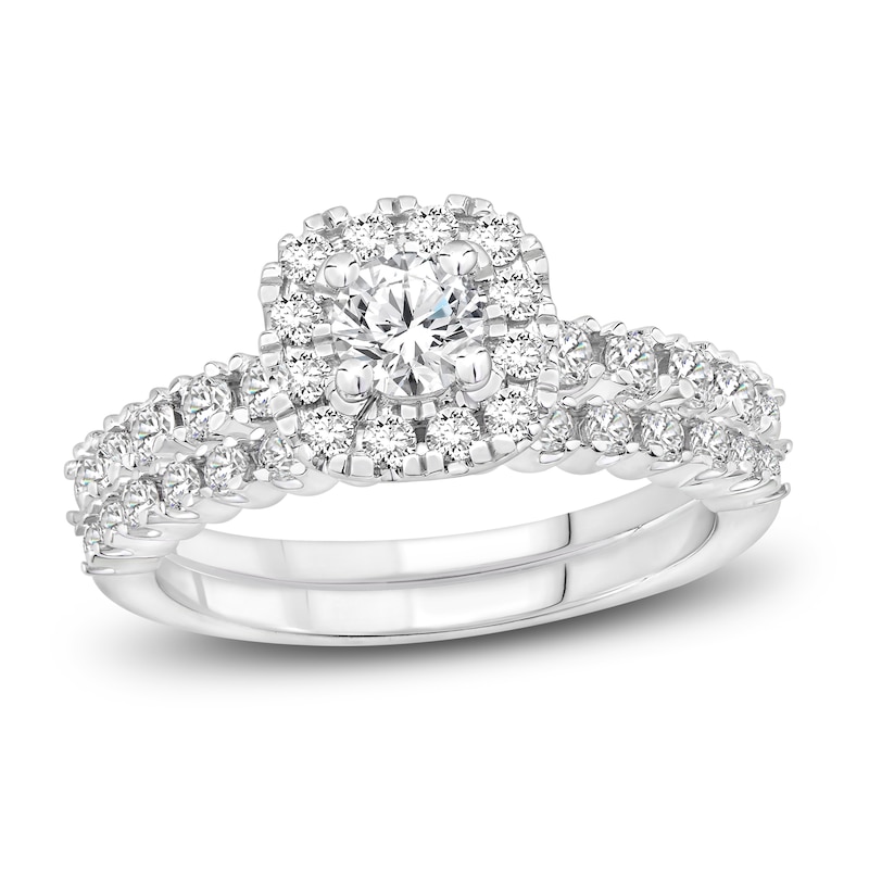 Main Image 1 of Diamond Bridal Set 1-1/5 ct tw Round 14K White Gold