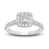 Thumbnail Image 4 of Diamond Bridal Set 1-1/2 ct tw Princess/Round 14K White Gold