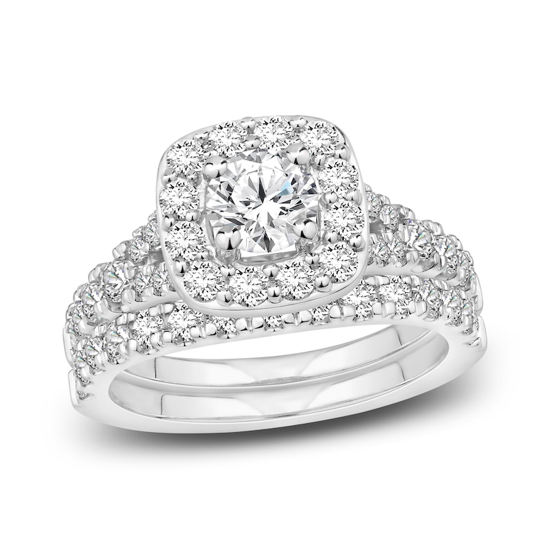 Main Image 1 of Diamond Bridal Set 1-7/8 ct tw Round 14K White Gold