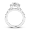 Thumbnail Image 2 of Diamond Bridal Set 3-7/8 ct tw Princess/Round 14K White Gold