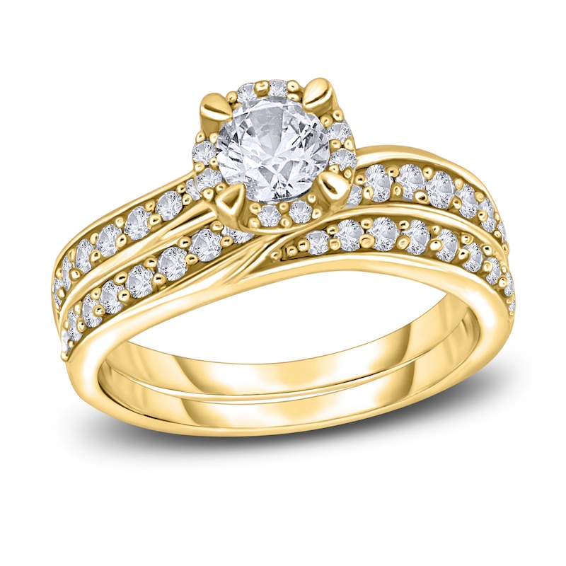 Main Image 1 of Diamond Bridal Set 1 ct tw Round 14K Yellow Gold