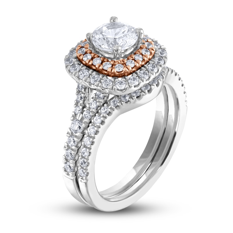 Main Image 2 of Diamond Bridal Set 1-1/2 ct tw Round 14K Two-Tone Gold