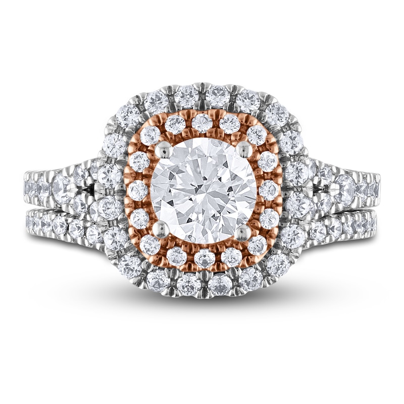 Main Image 3 of Diamond Bridal Set 1-1/2 ct tw Round 14K Two-Tone Gold