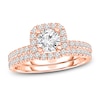 Thumbnail Image 1 of Diamond Bridal Set 3/4 ct tw Round 14K Rose Gold