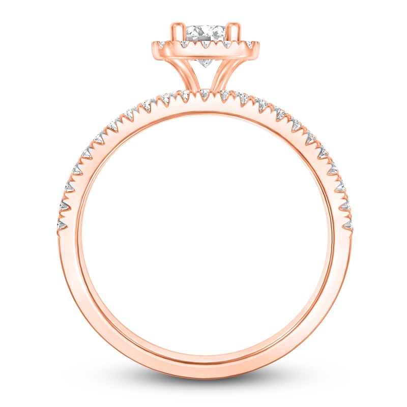 Main Image 3 of Diamond Bridal Set 3/4 ct tw Round 14K Rose Gold