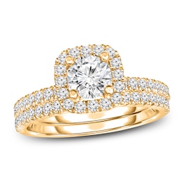 Diamond Bridal Set 3/4 ct tw Round 14K Yellow Gold