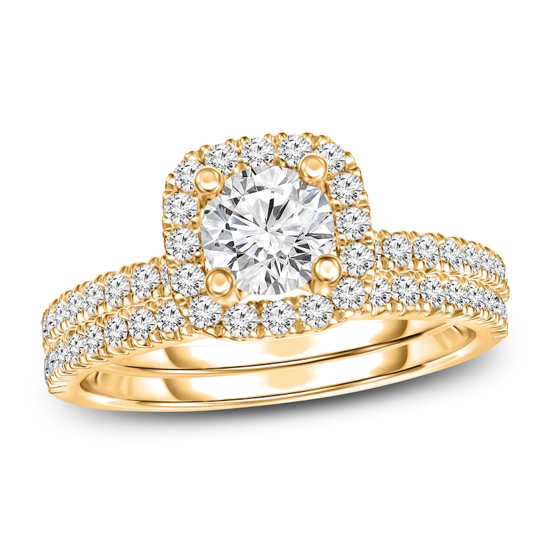 Main Image 1 of Diamond Bridal Set 3/4 ct tw Round 14K Yellow Gold